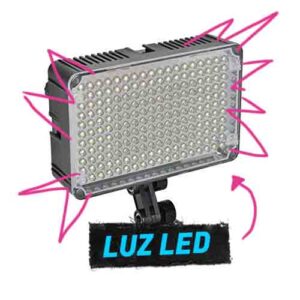 Luz LED para cámaras Mirrorless o Dslr