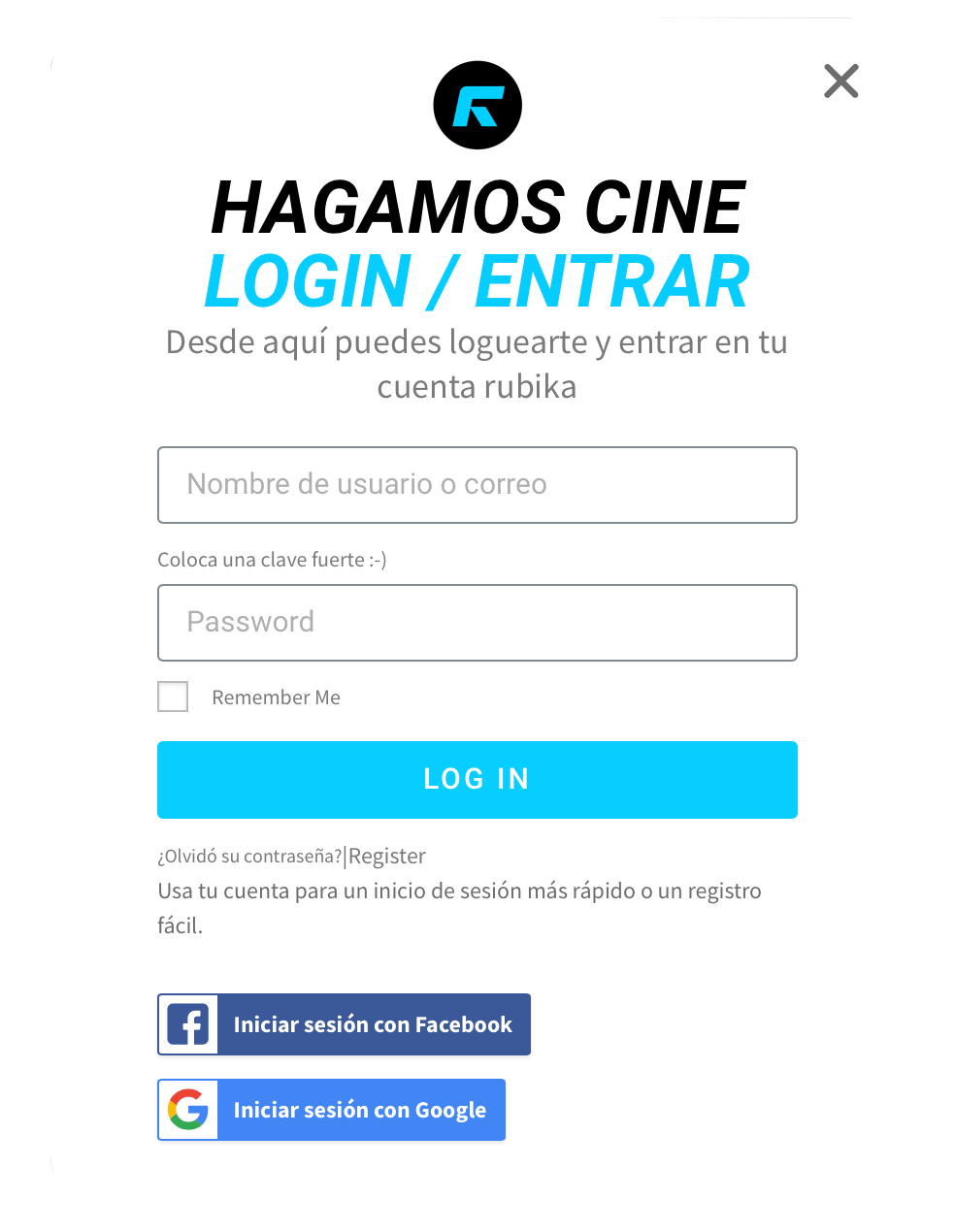 login rubik rental