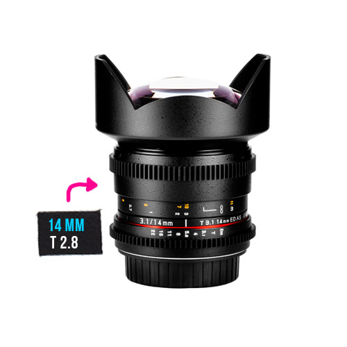 alquiler 14mm 2.8T cine rokinon