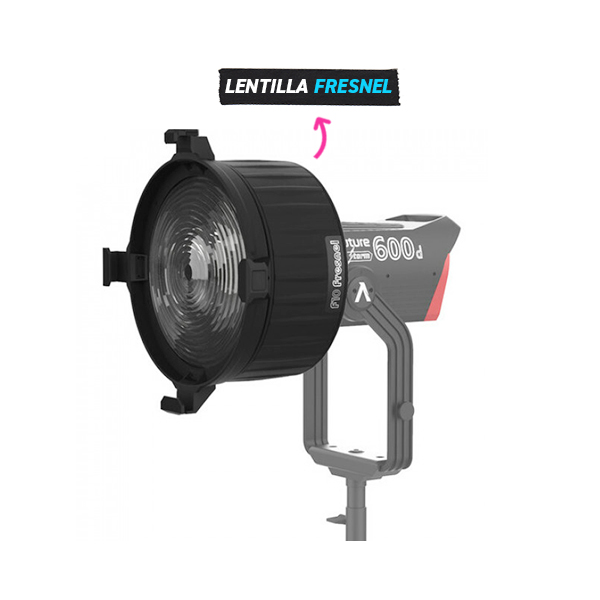 fresnel f10 luz led 600d aputure
