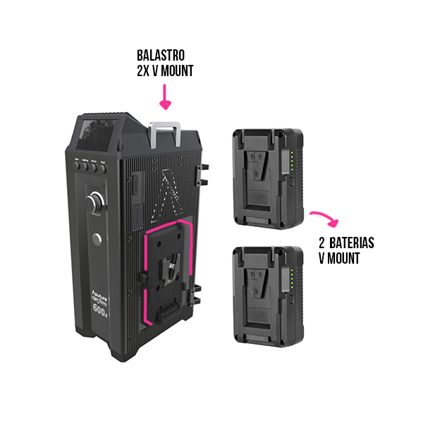 balastro luz led 600d aputure